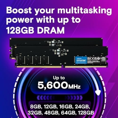 Crucial RAM CT16G48C40U5 16GB DDR5 4800MHz CL40 Masaüstü Bellek