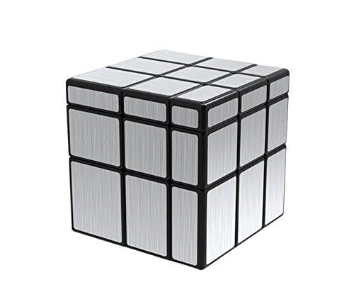 CuberSpeed Paket 2x2 Ayna Siyah Gövde Gümüş ve Mofangge 3x3 Ayna Blokları Gümüş Sihirli Küp Yapboz