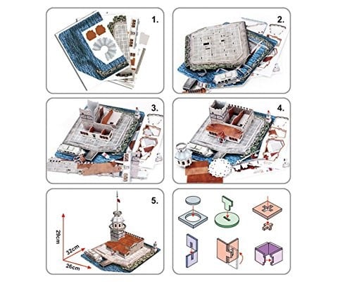 CubicFun 3D 66 Parça Puzzle Kız Kulesi