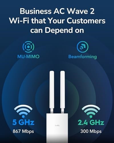 Cudy Dış Mekan Wi-Fi 5 AC1200 Dual Band Tekrarlayıcı, Erişim Noktası, Menzil Genişletici, 24V Pasif PoE, Yıldırımdan Korunma, -40 ila 60 °C Çalışma sıcaklığı, RE1200 Dış Mekan