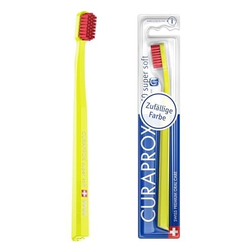 Curaprox CS 3960 süper yumuşak diş fırçası – yetişkin diş eti ve diş bakımı | Süper yumuşak Curen® filamentler nazik temizlik için | çeşitli renkler, tekli paket