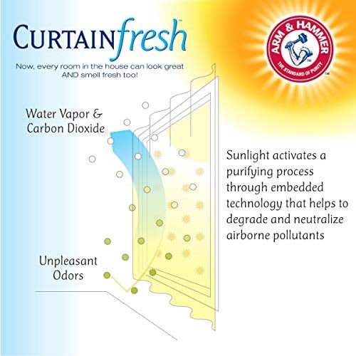 CurtainFresh Yatak Odası veya Oturma Odası için Koku Nötrleştirici Şeffaf Vual Gromet Pencere Perdesi (1 Panel), 149 cm x 241 cm, Fildişi - Seçenekler: 59 in x 84 in, 149.9G x 149.9U cm (1 Panel)...