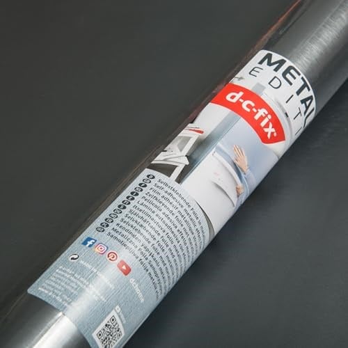 d-c-fix Çelik gri yapışkan folyo, kendinden yapışkanlı plastik folyo, gri, 67,5 cm x 1,5 m