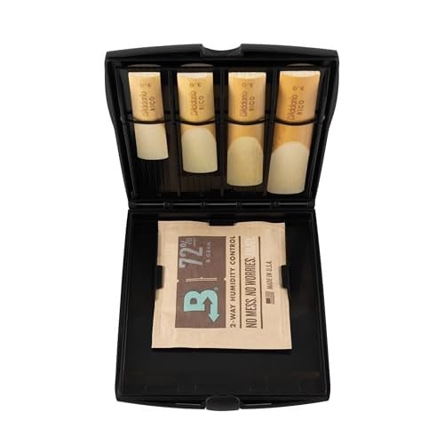 DAddario Rico RVCASE04 Vitalizer Blattetui Universal für Klarinetten und Saxophonblätter - Seçenekler: Clarinet/Saxophone, Oboe/Bassoon, Single, Tek kişilik