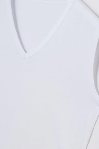 Dagi Erkek D1070 V Yaka Kolsuz T-shirt 2li, Pamuk