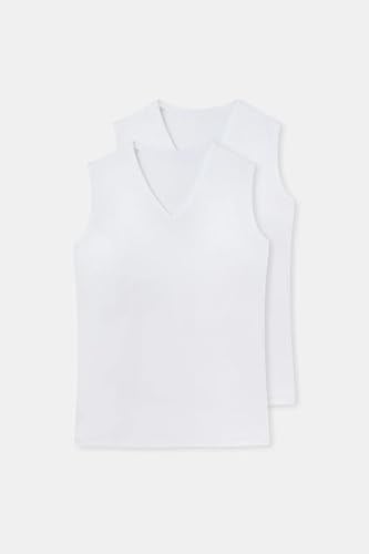 Dagi Erkek D1070 V Yaka Kolsuz T-shirt 2li, Pamuk