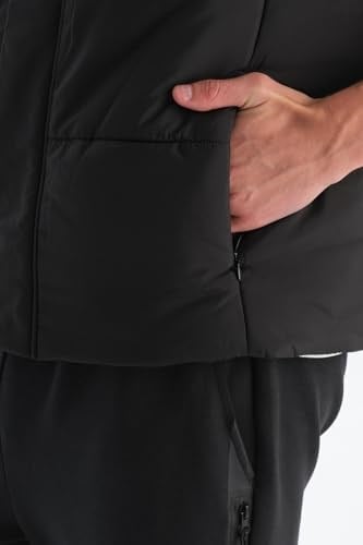 Dagi Erkek Önden Fermuar Çıtçıtlı Puffer Yelek, Dokuma