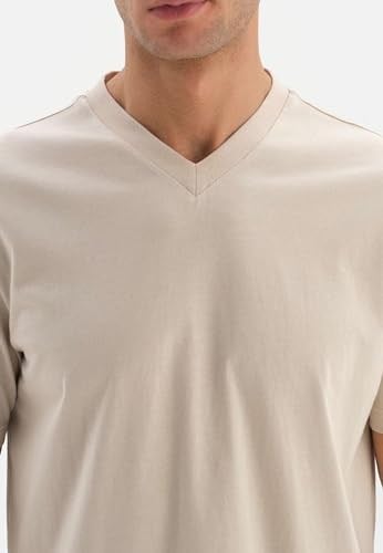 Dagi Erkek V Yaka Basic Supima Tişört, Pamuklu, Örme