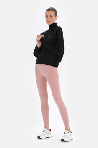 Dagi Kadın Kadın Fermuar Yaka Kapitone Sweatshirt, Pamuklu, Örme