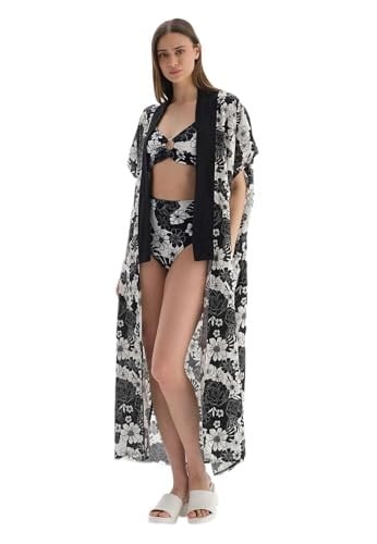 Dagi Kadın Keten Uzun Kimono, Örme