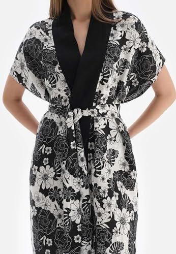 Dagi Kadın Keten Uzun Kimono, Örme