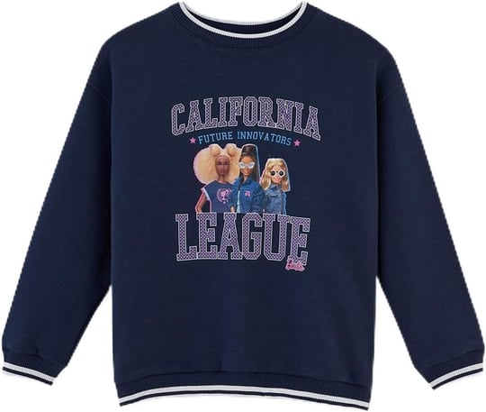 Dagi Kız Çocuk Barbıe Lisans Baskılı Sweatshirt, Pamuklu, Örme