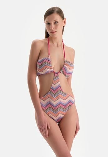Dagi Tak Çık Kaplı Çıkarılabilir Askılı Missoni Baskılı Balensiz Mayo, 24SW85031GB