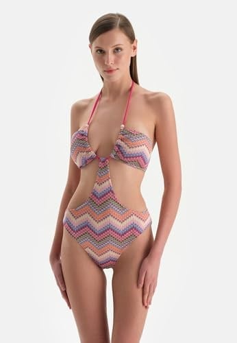 Dagi Tak Çık Kaplı Çıkarılabilir Askılı Missoni Baskılı Balensiz Mayo, 24SW85031GB