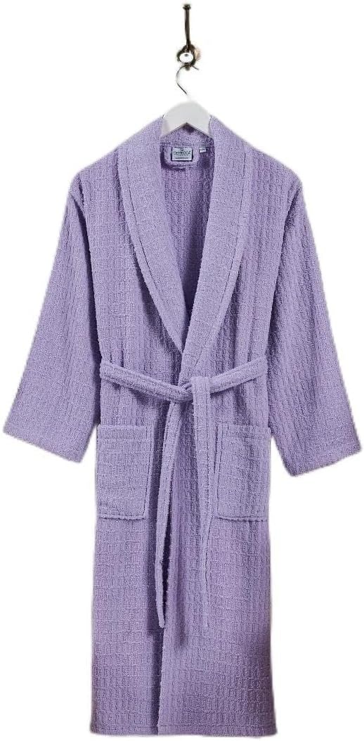 DAILY DESENLİ ŞAL YAKA BUKLE BORNOZ L-XL Mor