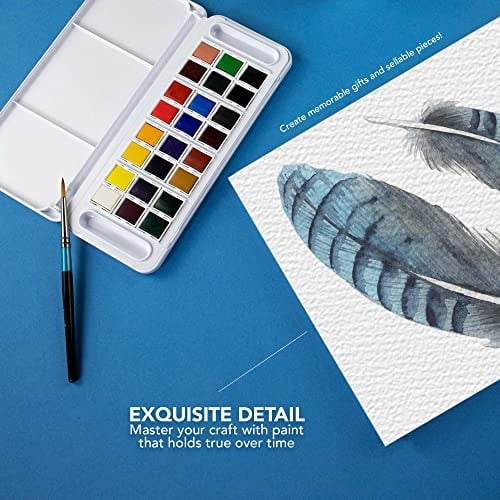 Daler Rowney Aquafine Sulu Boya Seyahat Seti, 24 Yarım Kap