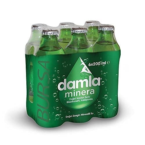 Damla Minera Doğal Maden Suyu Cam Şişe 6x200 ml