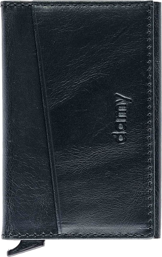 Damy Hakiki Deri Unisex Mekanizmalı Kartlık 611CR - Siyah