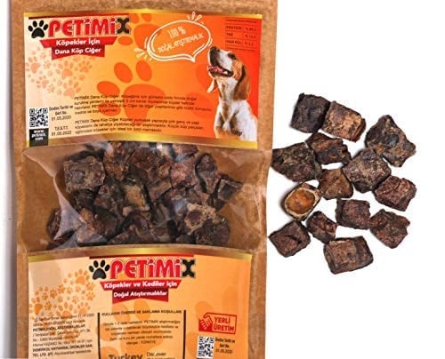 Dana Ciğer küpleri Köpek Ödül Maması 100g