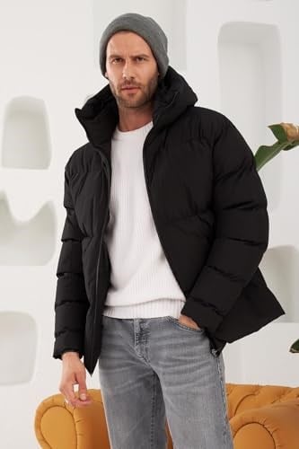 Danger Erkek Garnili Su Ve Rüzgar Geçirmez Oversize Şişme Mont 561DNGR