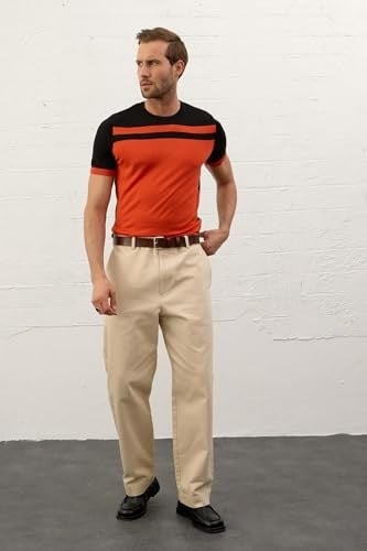 Danger Erkek Renkli Slim-fit Kalıp Yazlık Triko T-shirt - 5018DNGR