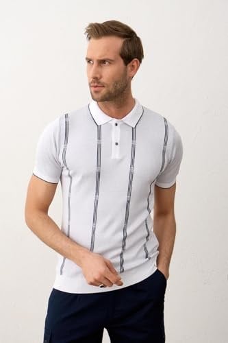 Danger Erkek Slim-fit Kalıp Polo Yaka Ince Triko T-shirt Koyu - 5012DNGR