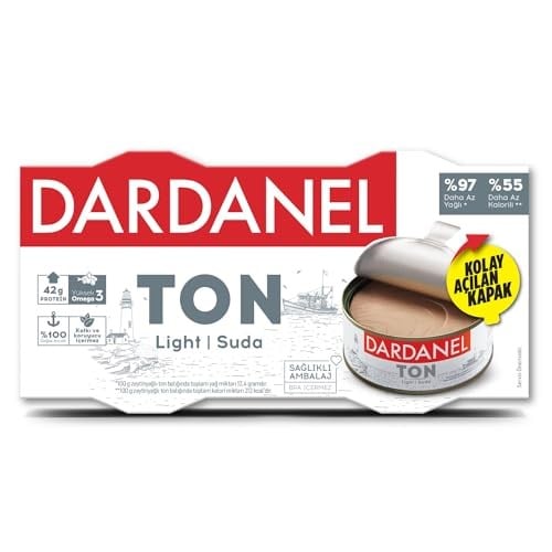 Dardanel Light Ton Balığı 2x140 gr - Seçenekler: 1 x 80 gr, 2 x 140 gr, 2 x 140 gr (2 paketi), 3 x 75 gr...