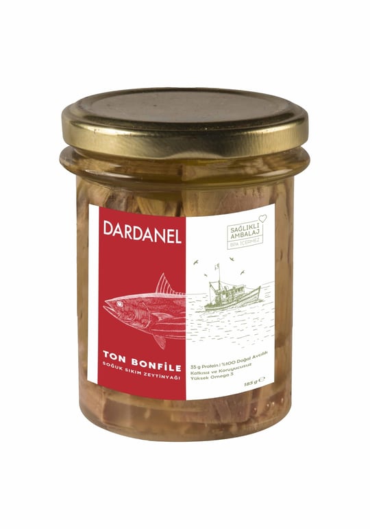 DARDANEL Zeytinyağlı Bonfile Ton Balığı Cam Kavanoz 185 gr