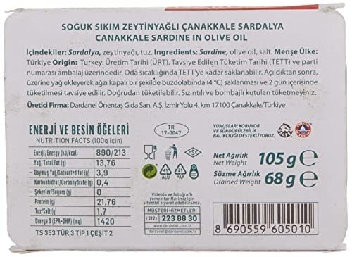Dardanel Zeytinyağlı Çanakkale Sardalya 105 gr