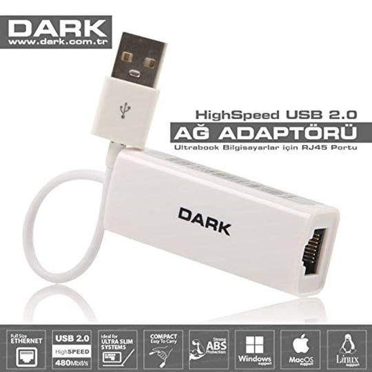 Dark DK NT U2LAN Connect Master U2LAN USB 2 Ethertnet Adaptörü