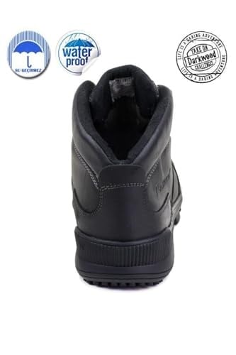 Darkwood 3263 Siyahi Trekking & Outdoor Hakiki Deri Su Geçirmez Waterproof Bot, DARKWOOD 3263 Siyahİ Trekking & Outdoor