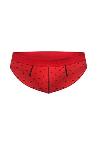 Darkzone Erkek Kırmızı Kalp Desenli Lastikli Slip-1