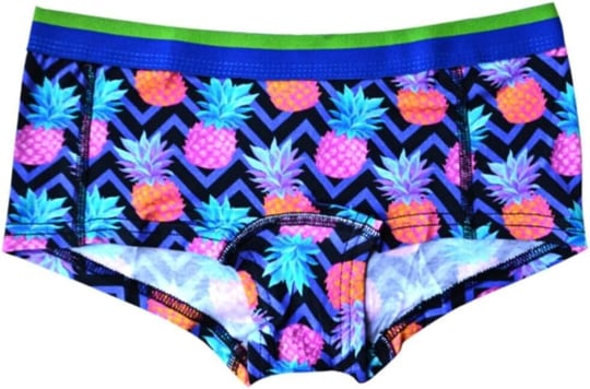 Darkzone Kadın Ananas Desenli Dijital Baskılı Pamuk Boyshort Boxer-1