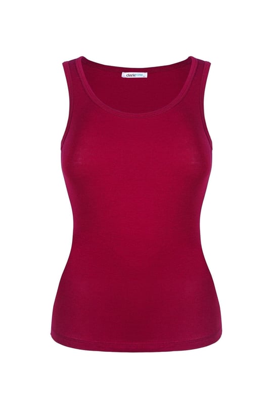 Darkzone Kadın Bordo Pamuklu Penye Atlet Bordo S