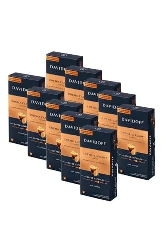 Davidoff Crema Elegant Lungo Harmonıous & Aromatıc Aluminium Kapsül Kahve (100 Adet) (Nespresso Uyumludur)