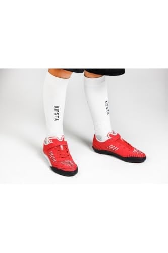 Decathlon Kipsta Çocuk Futsal Ayakkabısı, Salon Ayakkabısı, Kırmızı, Siyah, 34 Beden, Ginka 500