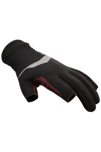 Decathlon Tribord Çocuk Yelkenli Eldiveni, Neopren, Siyah/Bayrak Kırmızısı, 8-10 Yaş