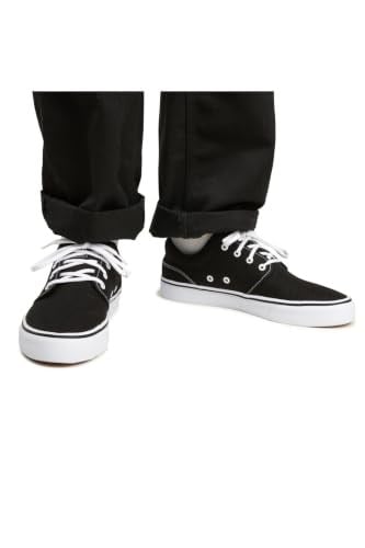 Decathlon Vulca 100 Kaykay/Longboard Ayakkabısı, Unisex, Siyah Beyaz, 39 Beden