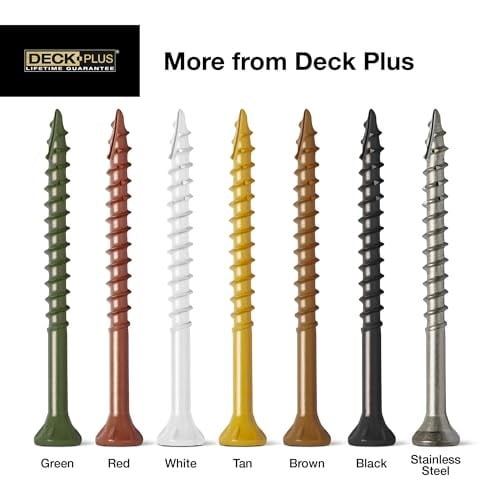 Deck Plus Wood Screws, Self-Drilling, Tan Ceramic, 2-In. x #8, 5-Lbs. -48414