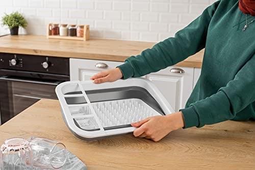 Deconox Katlanabilir Bulaşık Kurutmalık, Yer Kaplamaz Minimal Tabaklık 763