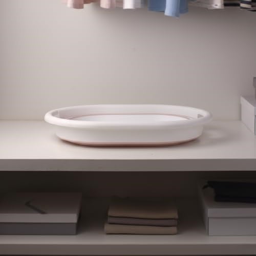 Deconox Katlanabilir Çamaşır Sepeti 27 Litre, Katlanabilir Sepet, Plastik Çamaşır Sepeti, Katlanabilir Çamaşır Selesi | 27 Litrelik Hacmiyle İdeal Depolama Çözümü! (Gri-Pembe) (PEMBE)