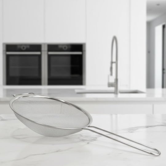 Deconox Paslanmaz Çelik Saplı Mutfak Süzgeci - Un Eleği, Pirinç Yıkama ve Makarna Süzme Kevgiri - 3 Farklı Boy Seçeneği (14 cm - 17 cm - 22 cm) (22cm) - Bedenler: 14cm, 17cm, 22cm