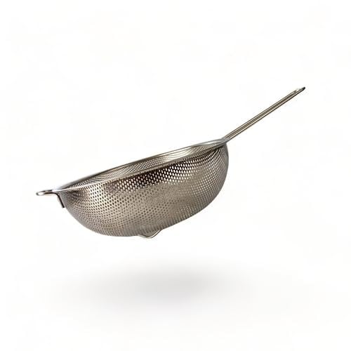 Deconox Saplı Paslanmaz Çelik Süzgeç, Büyük Boy Metal Süzgeç 22 * 10 Cm - Estetik ve Dayanıklı: Saplı Paslanmaz Çelik Süzgeç - Büyük Boy Metal Süzgeç ile Mutfakta Filtreleme İşlerini Kolaylaştırın!