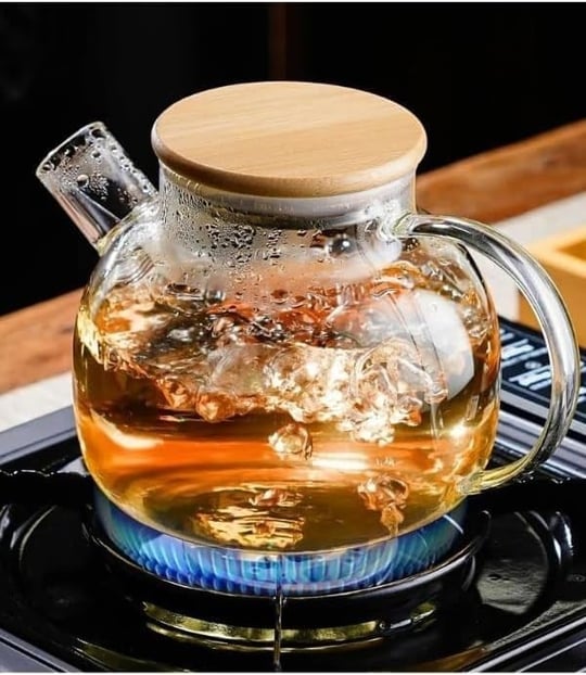 Deconox Vakumlu Bambu Kapaklı Isıya Dayanıklı Borosilikat Cam Demlik, Süzgeçli (1000 ML) | Teapot.Deconox Vakumlu Bambu Kapaklı Borosilikat Cam Demlik – Süzgeçli ve Isıya Dayanıklı Teapot (1000 ML)