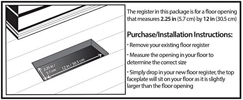 Decor Grates PL212-BLK-10 Panjurlu Plastik Zemin Kaydı, 6x30 cm, Siyah - Seçenekler: 2x12 Inches, 4x10 Inches