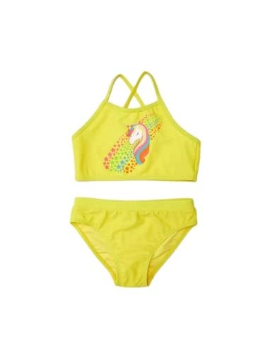 DEEP BEACH Baskılı kız çocuk bikini takım SARI 4-5 Yaş