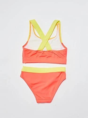 DEEP BEACH Sarı Baskılı kız çocuk bikini takım DB200745BT SARI BLOKLU 12-13 Yaş