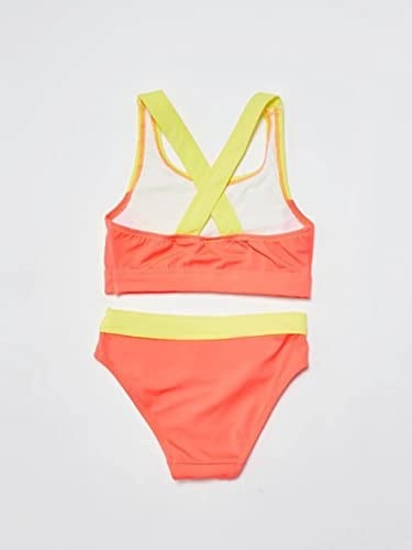 DEEP BEACH Sarı Baskılı kız çocuk bikini takım DB200745BT SARI BLOKLU 9-10 Yaş