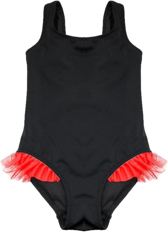 DEEP BEACH SİYAH KIRMIZI FIRFIR DETAYLI KIZ ÇOCUK MAYO DB200618CM SİYAH-KIRMIZI 11-12 Yaş