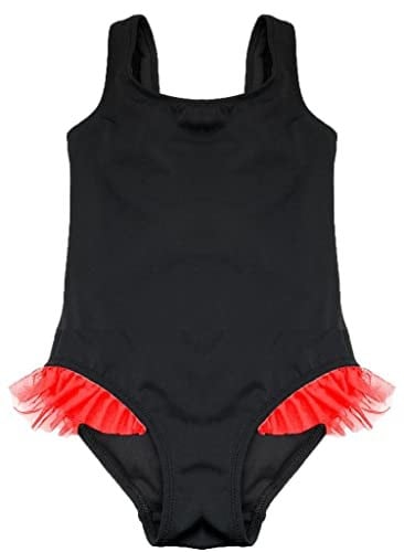 DEEP BEACH SİYAH KIRMIZI FIRFIR DETAYLI KIZ ÇOCUK MAYO DB200618CM SİYAH-KIRMIZI 10-11 Yaş